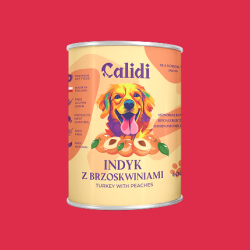 Karma dla psa Calidi Premium – Indyk z brzoskwiniami 400g