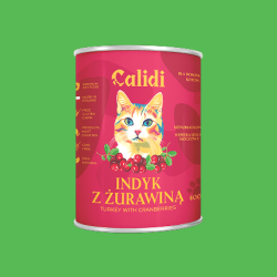 Karma dla kota Calidi Premium – Indyk z żurawiną 400g