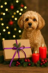 Świąteczny pakiet prezentowy dla psów - Personalizowany Świąteczny Pakiet Prezentowy dla Psów – 6×185 g CALIDI  Wyjątkowy prezent, który łączy jakość, troskę i świąteczną magię..